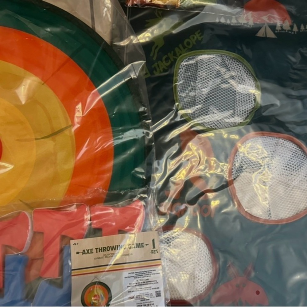 Axe Throwing Game Set and bean bag toss game- Multicolor